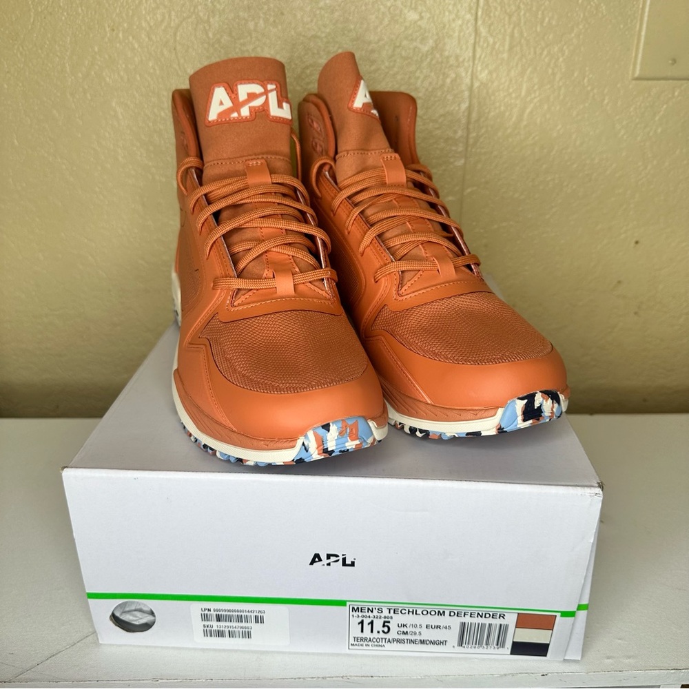 APL Men's Techloom Defender Shoes - Orange - Size 11.5